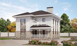 150-014-П Проект двухэтажного дома, компактный дом из теплоблока Касимов, House Expert