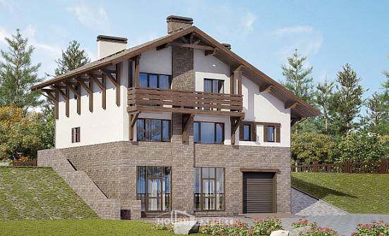 305-002-П Проект трехэтажного дома с мансардой, красивый коттедж из кирпича Скопин | Проекты домов от House Expert