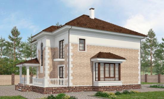 220-008-П Проект двухэтажного дома, простой дом из кирпича, Скопин