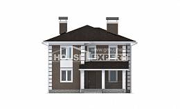 185-002-П Проект двухэтажного дома, экономичный дом из теплоблока Сасово, House Expert
