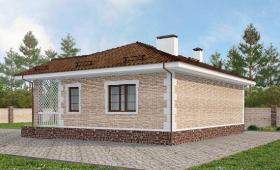 065-002-П Проект бани из кирпича Касимов | Проекты одноэтажных домов от House Expert