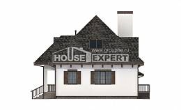 110-002-Л Проект двухэтажного дома мансардой и гаражом, недорогой коттедж из твинблока Сасово, House Expert