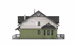 120-003-П Проект двухэтажного дома мансардой, простой загородный дом из блока Скопин, House Expert