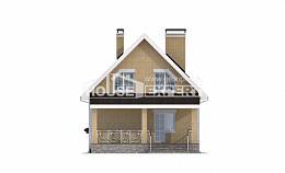 130-004-П Проект двухэтажного дома с мансардой, компактный дом из керамзитобетонных блоков Рязань, House Expert