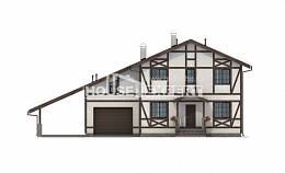 250-002-Л Проект двухэтажного дома с мансардным этажом, гараж, уютный домик из кирпича Рязань, House Expert