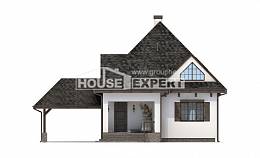 110-002-Л Проект двухэтажного дома с мансардой и гаражом, экономичный коттедж из твинблока Касимов, House Expert