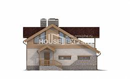 165-002-П Проект двухэтажного дома с мансардным этажом и гаражом, бюджетный загородный дом из бризолита Касимов, House Expert