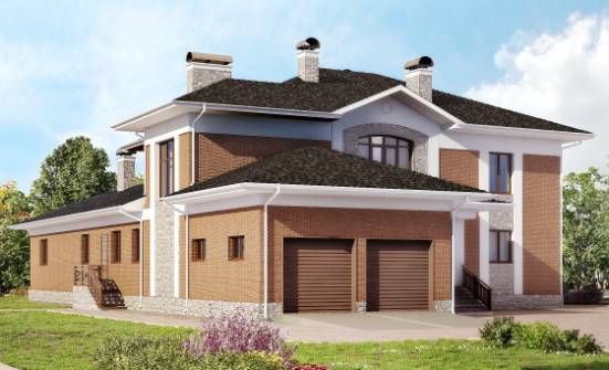 520-002-Л Проект трехэтажного дома и гаражом, красивый загородный дом из газосиликатных блоков, Касимов