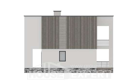 150-017-П Проект двухэтажного дома, недорогой загородный дом из арболита, Скопин