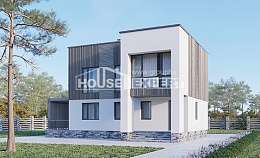 150-017-П Проект двухэтажного дома, скромный коттедж из пеноблока Сасово, House Expert