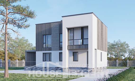 150-017-П Проект двухэтажного дома, доступный загородный дом из керамзитобетонных блоков, Скопин