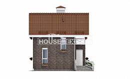 045-001-Л Проект двухэтажного дома мансардой, маленький коттедж из бризолита Сасово, House Expert
