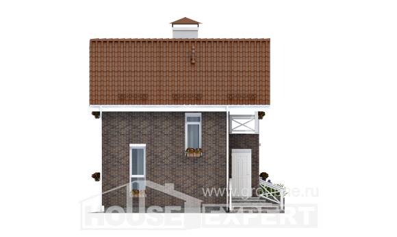 045-001-Л Проект двухэтажного дома мансардой, маленький коттедж из бризолита Сасово, House Expert